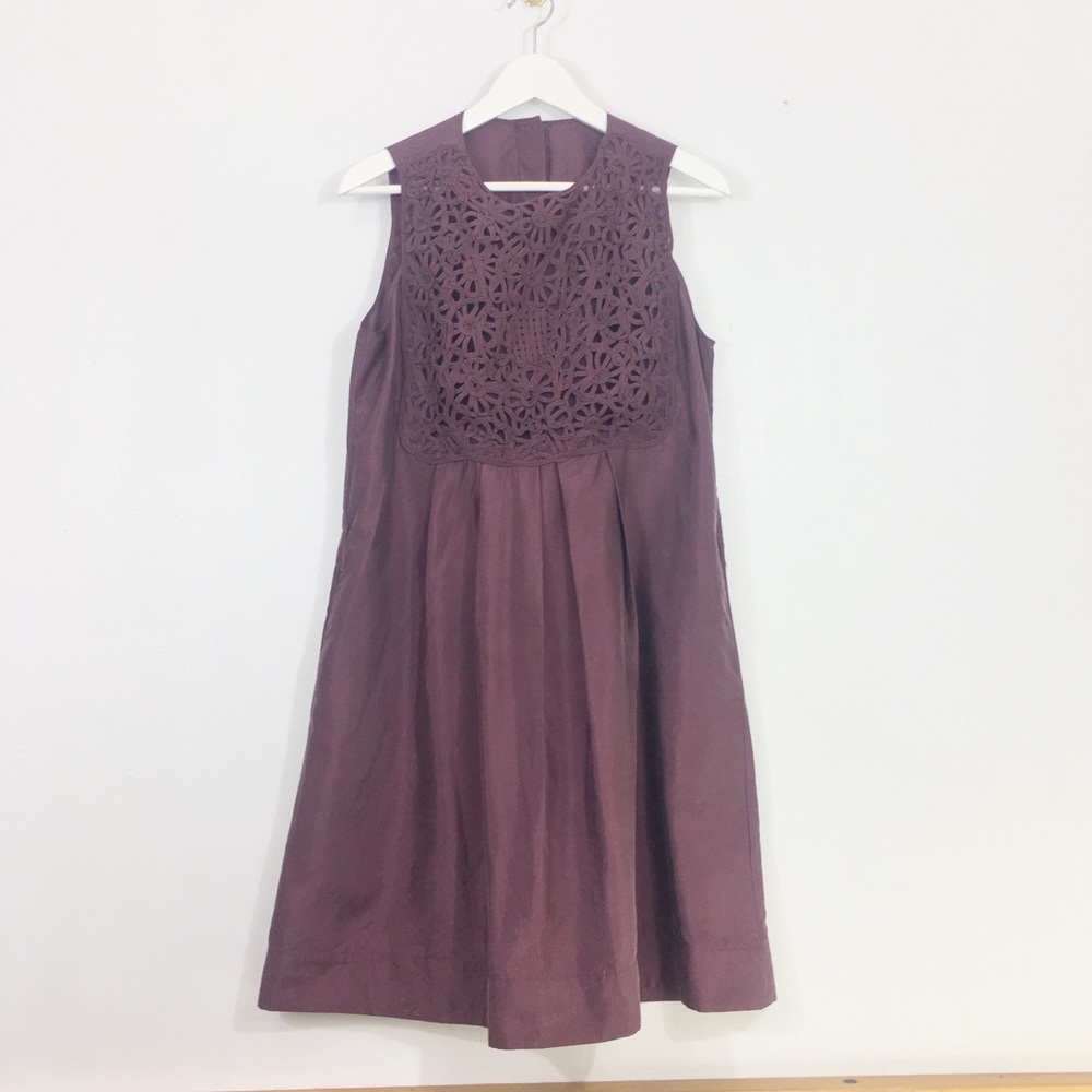 Lela rose silk mulberry midi dress - Picture 1 of 7